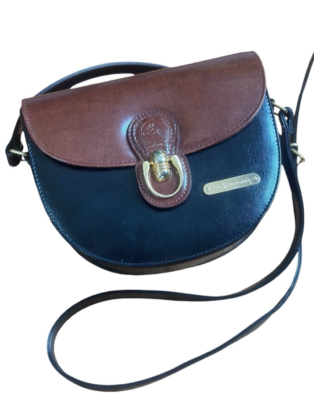 Vintage Polo Ralph Lauren Leather Saddle Bag Crossbody Equestrian 90s